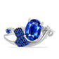 Broşă din Argint 925 ( 1.3 grame ) cu Safir Albastru Australian 1.16 Carate