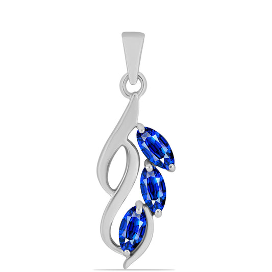 Pandantiv din Argint 925 ( 1.8 grame ) cu Safir Albastru Australian 1.13 Carate