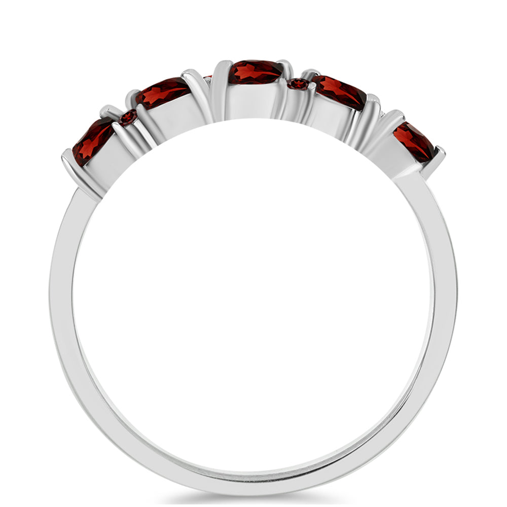 Inel din Argint 925 ( 1.78 grame ) cu Granat Barton 0.67 Carate