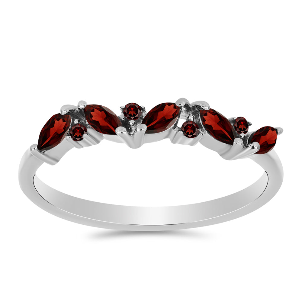 Inel din Argint 925 ( 1.78 grame ) cu Granat Barton 0.67 Carate