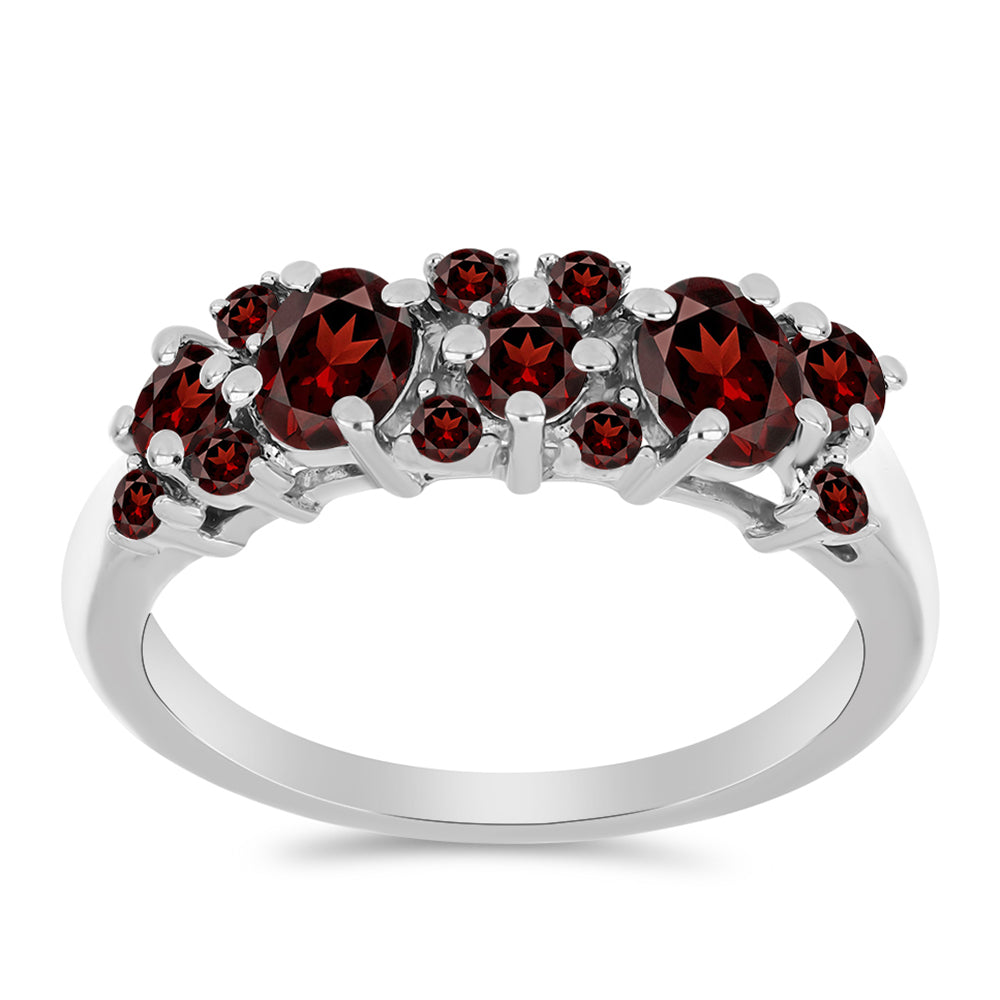 Inel din Argint 925 ( 2.94 grame ) cu Granat Barton 1.48 Carate