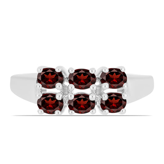 Inel din Argint 925 ( 2.66 grame ) cu Granat Barton 1.31 Carate