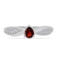 Inel din Argint 925 ( 1.96 grame ) cu Granat Barton și Topaz Alb 0.57 Carate