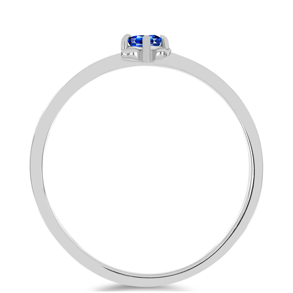 Inel din Argint 925 ( 1.37 grame ) cu Safir Albastru Australian 0.17 Carate 3 