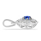 Pandantiv din Argint 925 ( 0.88 grame ) cu Safir Albastru Australian și Topaz Alb 0.22 Carate