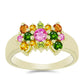 Inel din Argint 925 Placat cu Aur ( 3.72 grame ) cu Turmalină Chakra 1.28 Carate