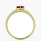Inel din Argint 925 Placat cu Aur ( 2.16 grame ) cu Moissanite Roșu Majestic 0.76 Carate