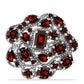 Inel din Argint 925 ( 6.39 grame ) cu Granat Barton 4.9 Carate