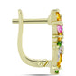 Cercei din Argint 925 Placat cu Aur ( 4.19 grame ) cu Turmalină Chakra și Topaz Alb 2.05 Carate