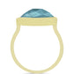 Inel din Argint 925 Placat cu Aur ( 2.41 grame ) cu Labradorit 4.38 Carate