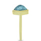 Inel din Argint 925 Placat cu Aur ( 2.41 grame ) cu Labradorit 4.38 Carate