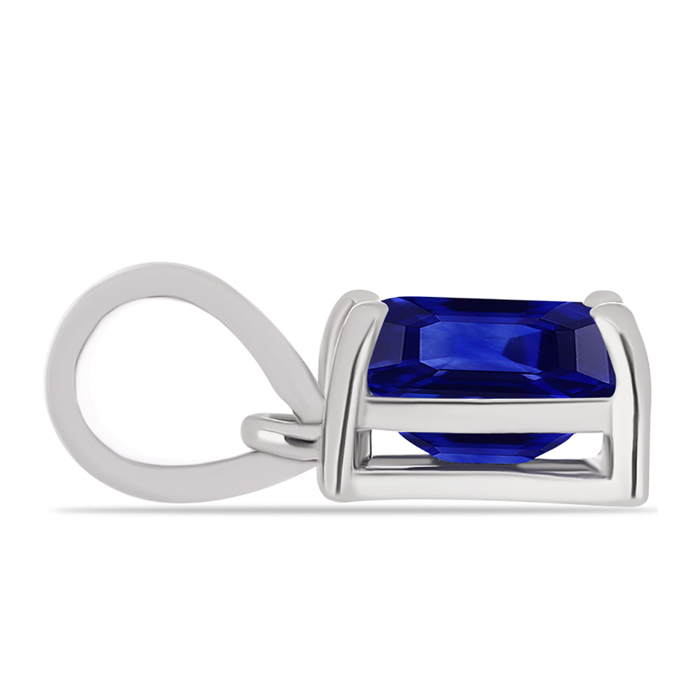 Pandantiv din Argint 925 ( 0.75 grame ) cu Safir Albastru Australian 1.53 Carate 2 