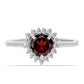 Inel din Argint 925 ( 2.36 grame ) cu Granat Barton și Topaz Alb 1.64 Carate