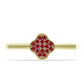 Inel din Argint 925 Placat cu Aur ( 1.9 grame ) cu Moissanite Roșu Majestic 0.13 Carate