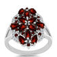 Inel din Argint 925 ( 4.95 grame ) cu Granat Barton și Topaz Alb 4.08 Carate