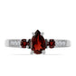 Inel din Argint 925 ( 2.46 grame ) cu Granat Barton și Topaz Alb 1.35 Carate