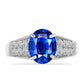 Inel din Argint 925 ( 3.05 grame ) cu Safir Albastru Australian și Topaz Alb 4.2 Carate