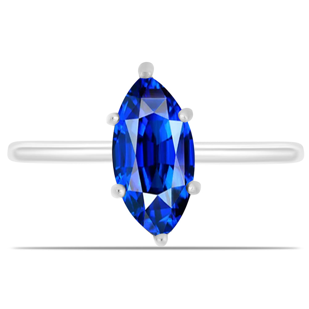 Inel din Argint 925 ( 1.51 grame ) cu Safir Albastru Australian 2.73 Carate