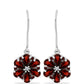 Cercei din Argint 925 ( 2.36 grame ) cu Granat Barton și Topaz Alb 3.44 Carate