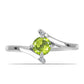 Inel din Argint 925 ( 2.11 grame ) cu Peridot Changbai și Topaz Alb 0.56 Carate