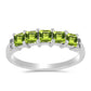 Inel din Argint 925 ( 2.35 grame ) cu Peridot Changbai și Topaz Alb 0.92 Carate