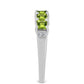 Inel din Argint 925 ( 2.35 grame ) cu Peridot Changbai și Topaz Alb 0.92 Carate