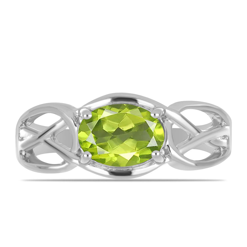 Inel din Argint 925 ( 2.64 grame ) cu Peridot Changbai 1.29 Carate 1 