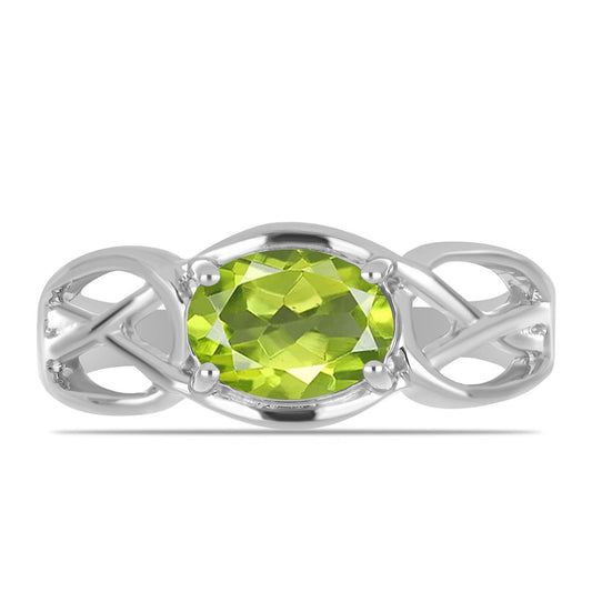 Inel din Argint 925 ( 2.64 grame ) cu Peridot Changbai 1.29 Carate