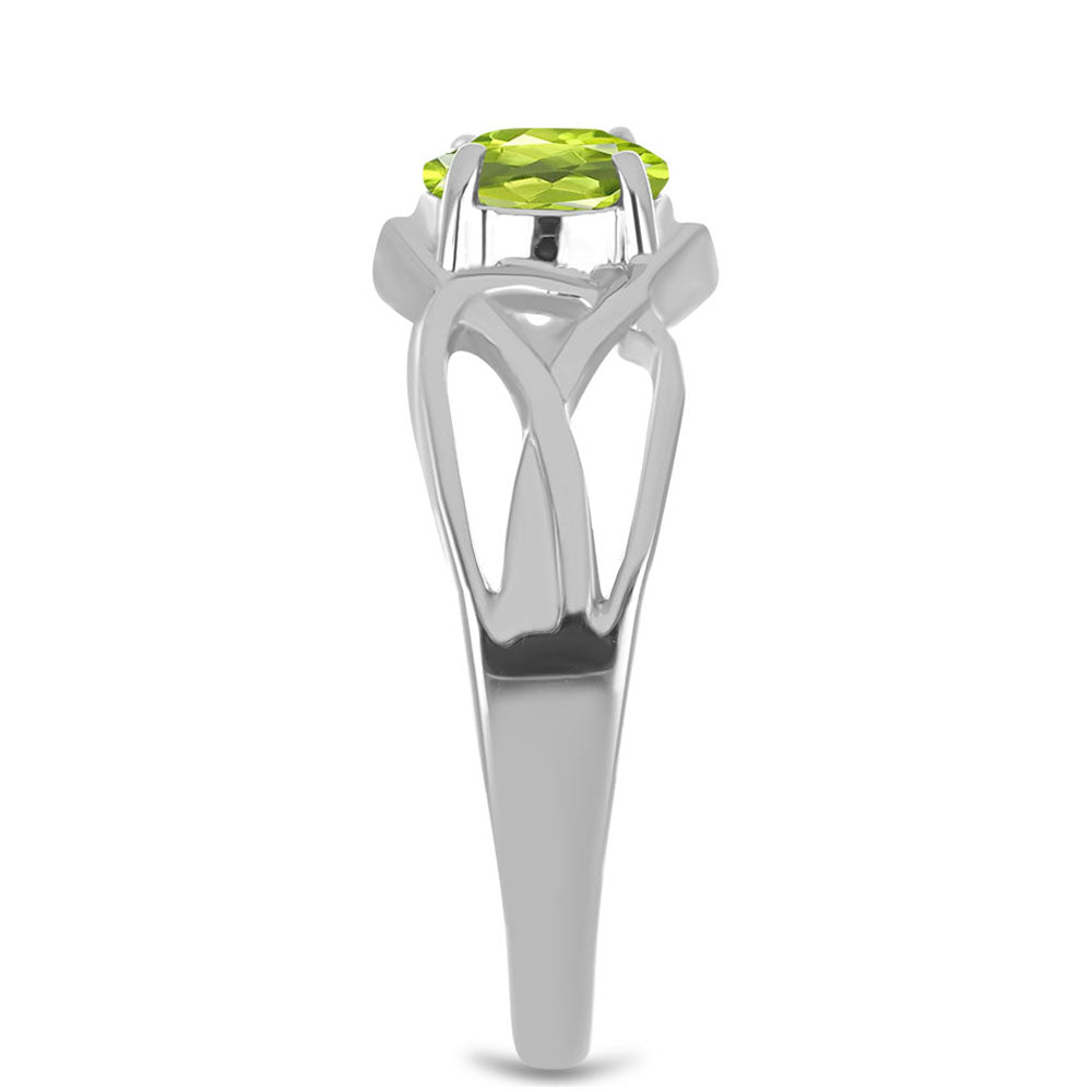 Inel din Argint 925 ( 2.64 grame ) cu Peridot Changbai 1.29 Carate 4 