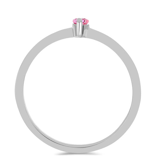 Inel din Argint 925 ( 1.37 grame ) cu Turmalină Roz Pelmadulla 0.13 Carate