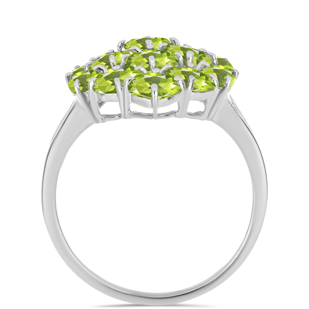 Inel din Argint 925 ( 3.13 grame ) cu Peridot Changbai 4.09 Carate 2 