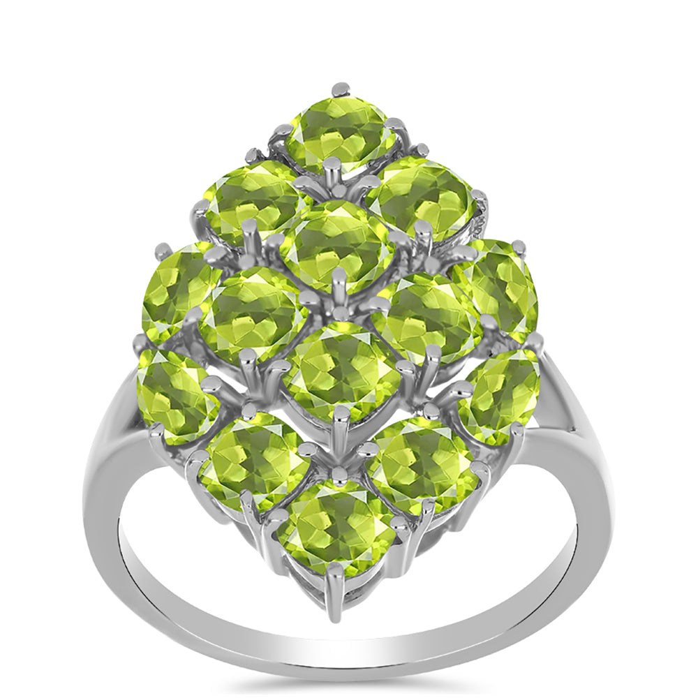 Inel din Argint 925 ( 3.13 grame ) cu Peridot Changbai 4.09 Carate 3 