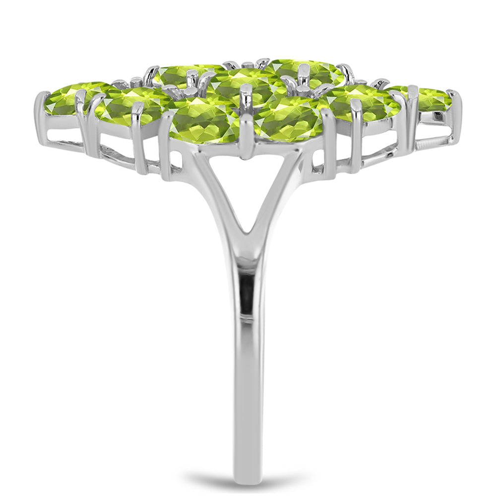 Inel din Argint 925 ( 3.13 grame ) cu Peridot Changbai 4.09 Carate 4 