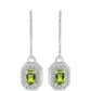 Cercei din Argint 925 ( 2.09 grame ) cu Peridot Changbai și Topaz Alb 0.83 Carate