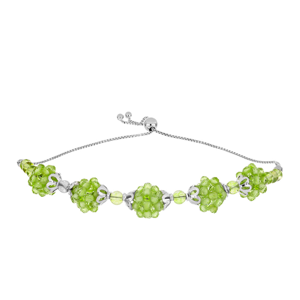 Brățară din Argint 925 ( 3.67 grame ) cu Peridot Changbai 29.54 Carate 3 