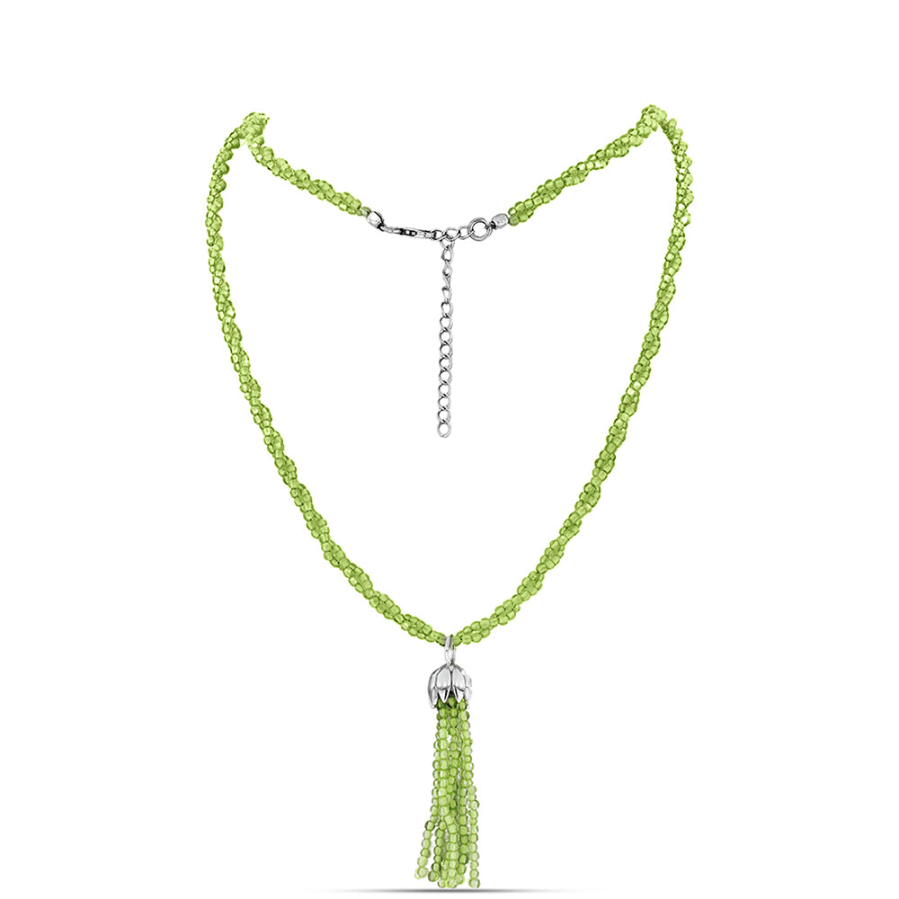Colier din Argint 925 ( 3.36 grame ) cu Peridot Changbai 45.73 Carate 1 