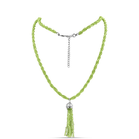 Colier din Argint 925 ( 3.36 grame ) cu Peridot Changbai 45.73 Carate