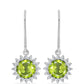 Cercei din Argint 925 ( 2.65 grame ) cu Peridot Changbai și Topaz Alb 3.55 Carate