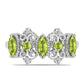 Inel din Argint 925 ( 3.7 grame ) cu Peridot Changbai și Topaz Alb 1.14 Carate