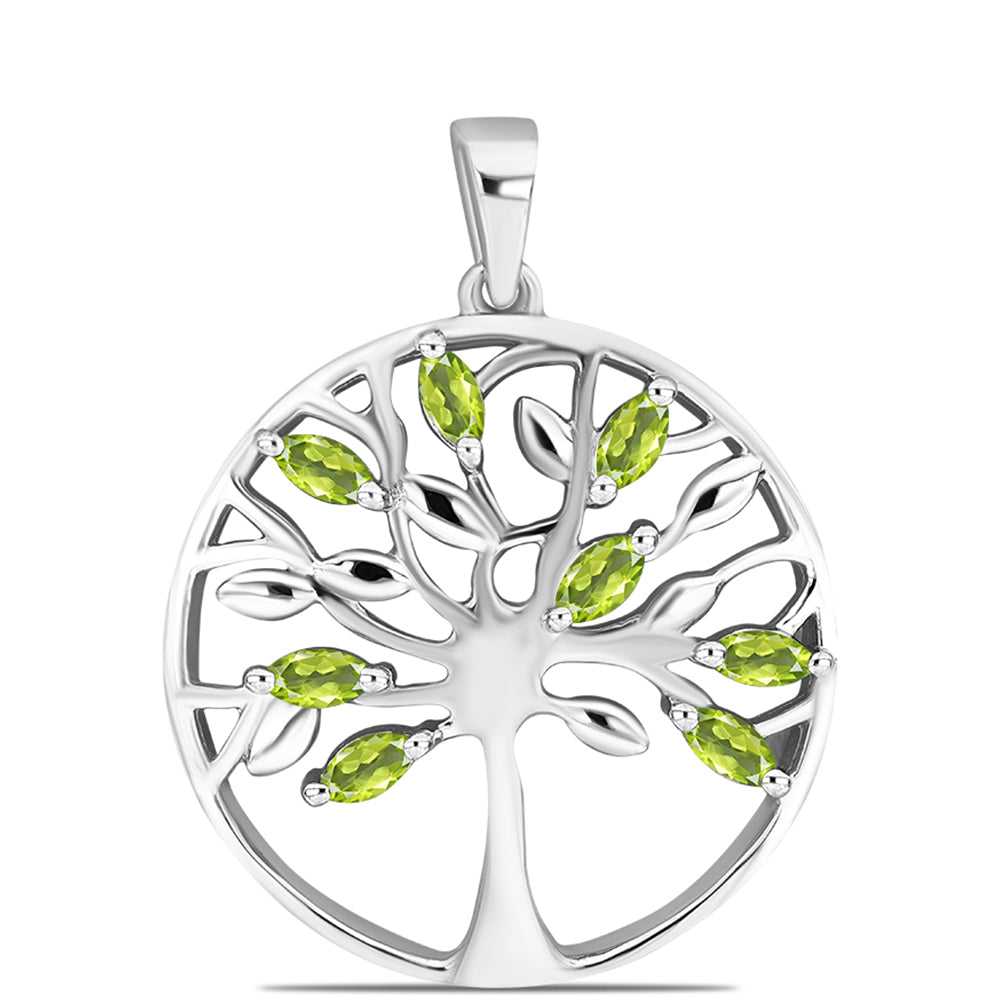Pandantiv din Argint 925 ( 3.27 grame ) cu Peridot Changbai 0.74 Carate 1 
