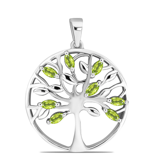 Pandantiv din Argint 925 ( 3.27 grame ) cu Peridot Changbai 0.74 Carate