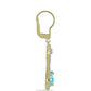 Cercei din Argint 925 Placat cu Aur ( 3.46 grame ) cu Cuarț Paraiba și Topaz Alb 3.07 Carate