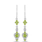 Cercei din Argint 925 ( 3.21 grame ) cu Peridot Changbai și Topaz Alb 1.29 Carate