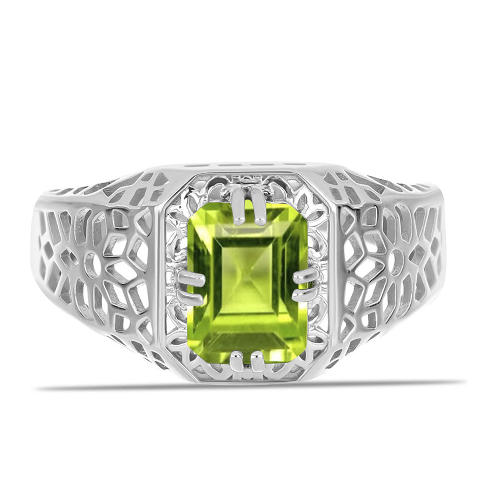 Inel din Argint 925 ( 3.03 grame ) cu Peridot Changbai 1.6 Carate