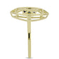 Inel din Argint 925 Placat cu Aur ( 2.4 grame ) cu Diamant Albastru Dansator 0.01 Carate
