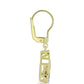 Cercei din Argint 925 Placat cu Aur ( 2.81 grame ) cu Diamant Albastru Dansator și Topaz Alb 0.12 Carate