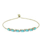 Brățară din Argint 925 Placat cu Aur ( 5.57 grame ) cu Cuarț Paraiba și Topaz Alb 2.9 Carate