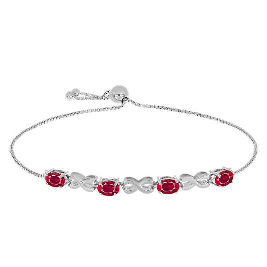 Brățară din Argint 925 ( 3.83 grame ) cu Rubin Malagasy 2.78 Carate