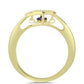 Inel din Argint 925 Placat cu Aur ( 3.19 grame ) cu Diamant Albastru Dansator 0.01 Carate