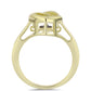 Inel din Argint 925 Placat cu Aur ( 3.24 grame ) cu Diamant Albastru Dansator 0.01 Carate